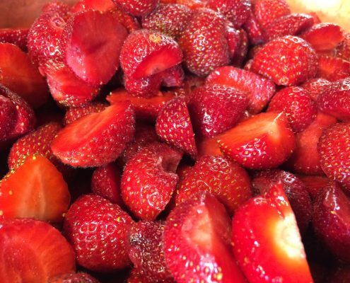 Strawberries for homemade jam