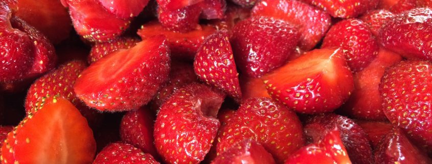 Strawberries for homemade jam