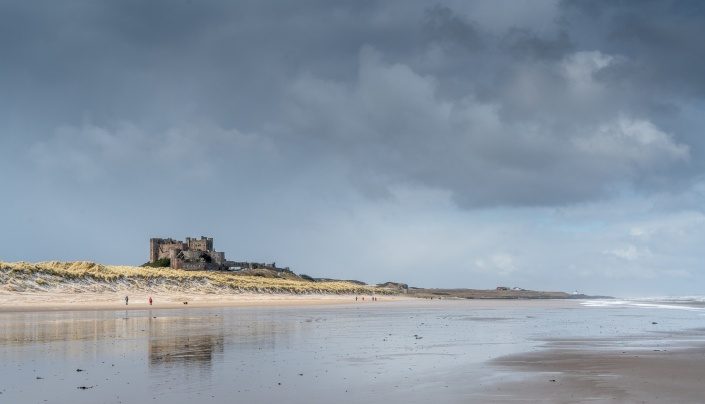 Bamburgh Beach To The Castle